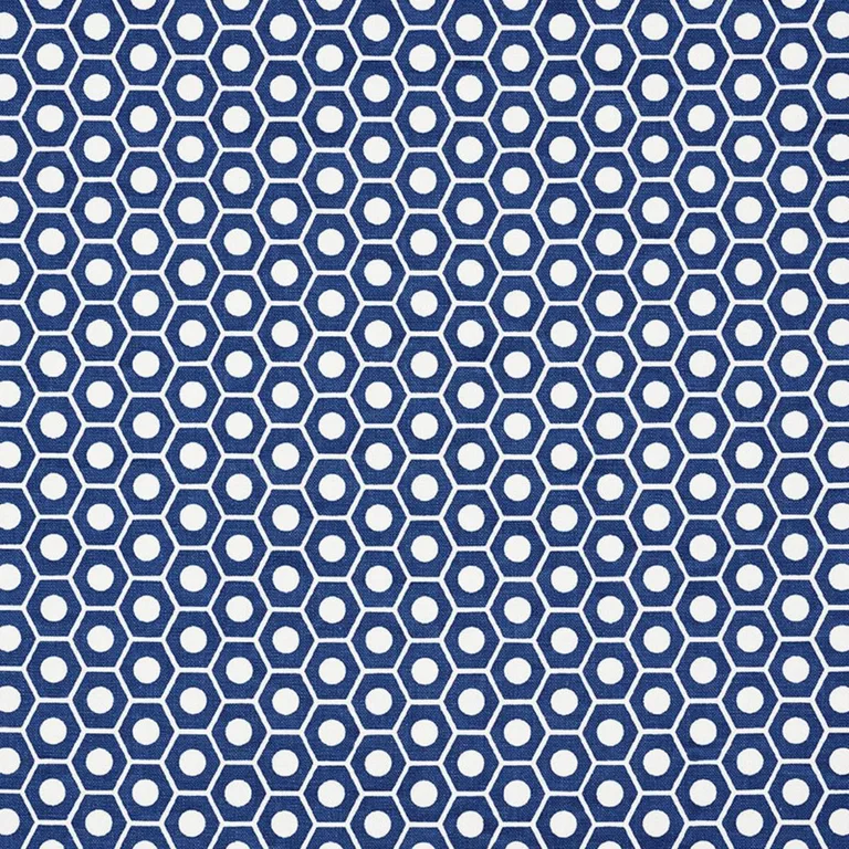 Schumacher 177070 Queen B Navy fabric swatch