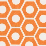 Schumacher 177073 Queen B Orange fabric swatch
