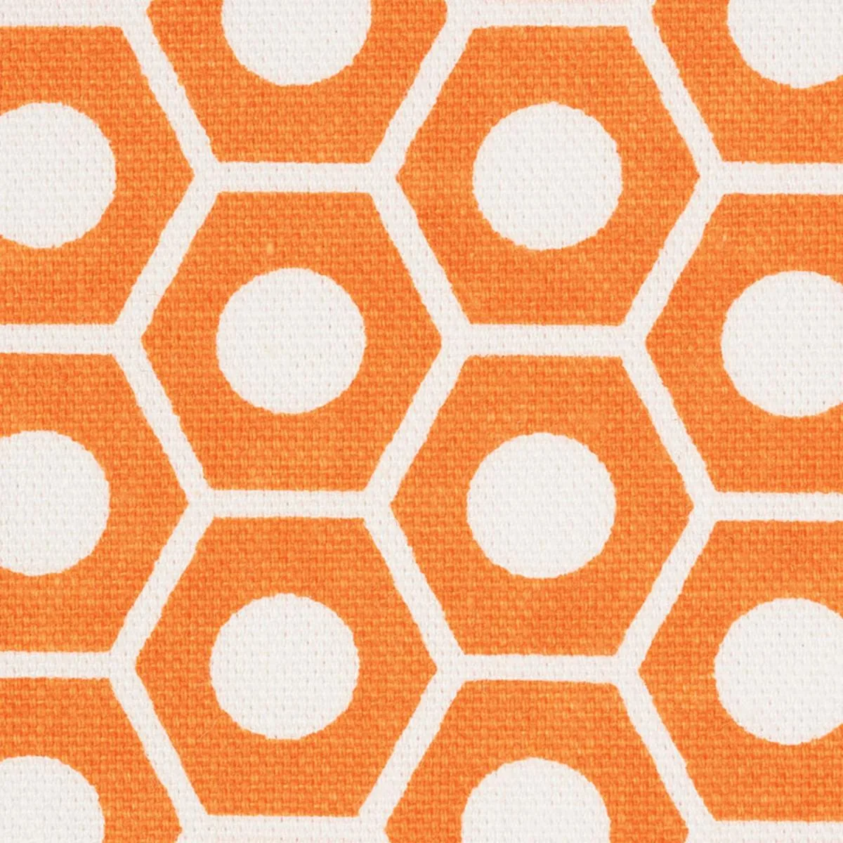 Schumacher 177073 Queen B Orange fabric swatch