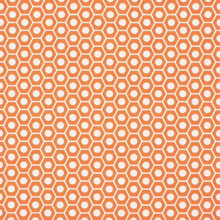 Schumacher 177073 Queen B Orange fabric swatch