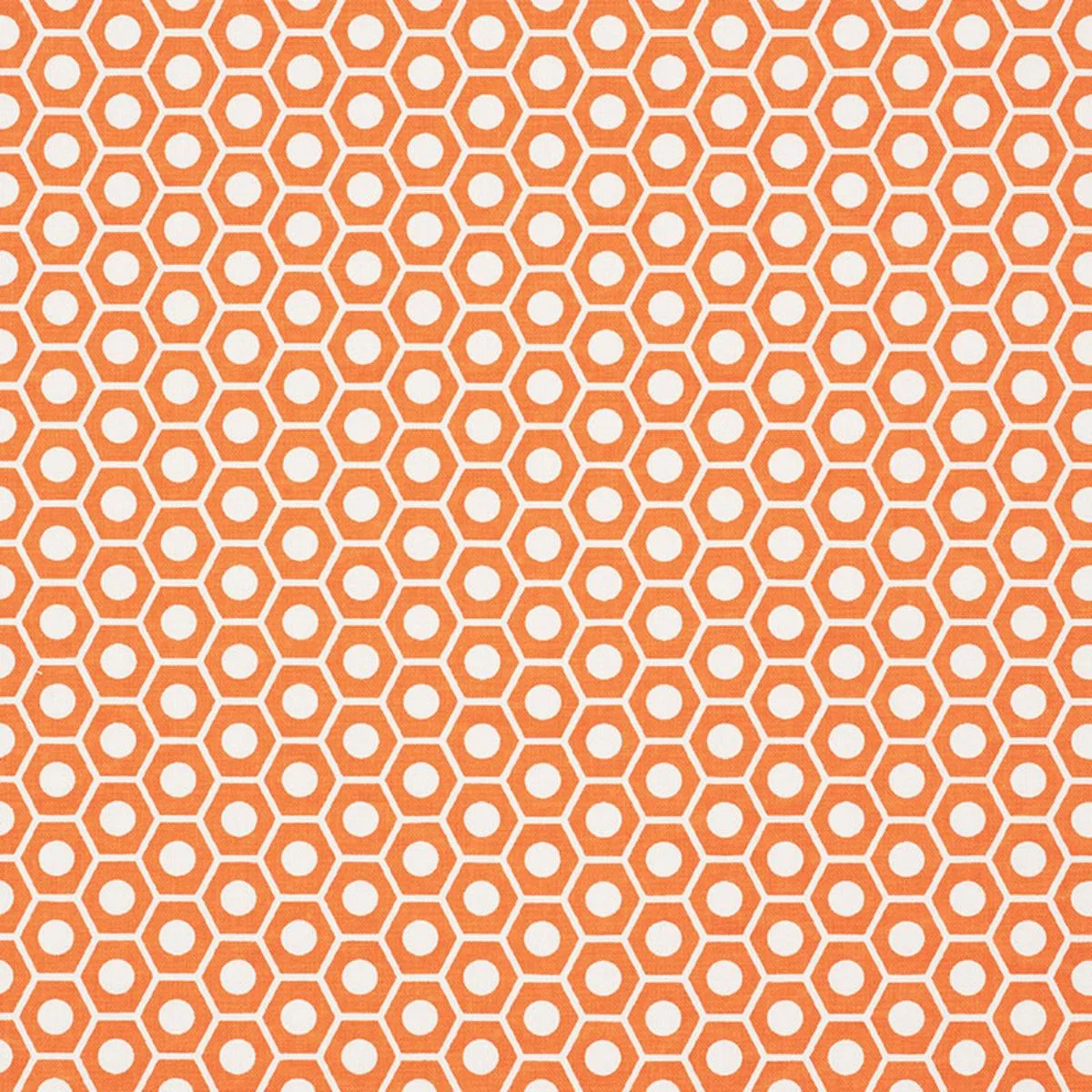 Schumacher 177073 Queen B Orange fabric swatch
