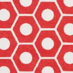 Schumacher 177074 Queen B Red fabric swatch