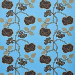 Schumacher 179542 Queen Fruit Chintz Lapis fabric swatch
