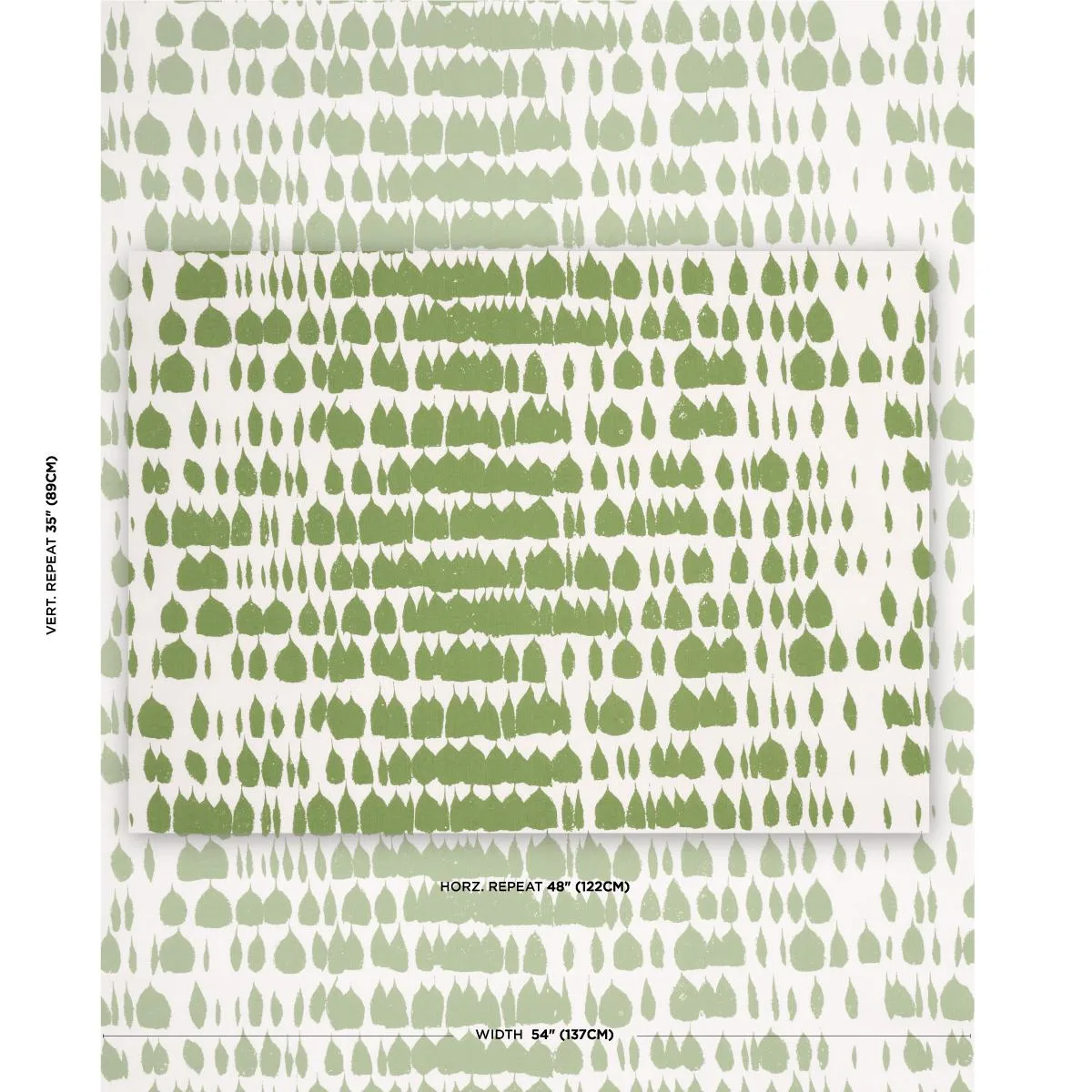 Schumacher 175209 Queen Of Spain Green fabric swatch