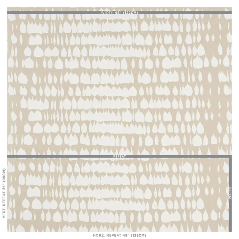 Schumacher 175205 Queen Of Spain Natural fabric swatch