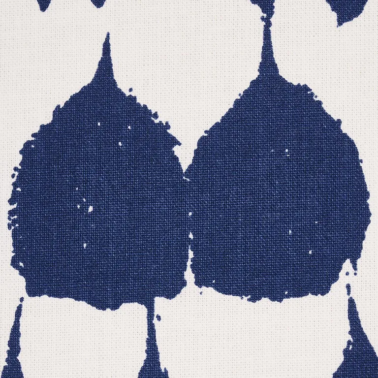 Schumacher 175208 Queen Of Spain Navy fabric swatch