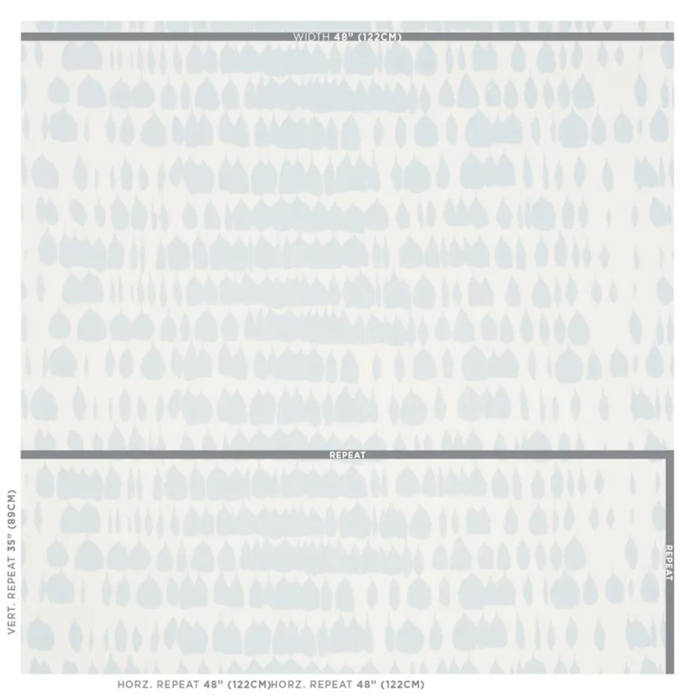 Schumacher 175206 Queen Of Spain Sky fabric swatch