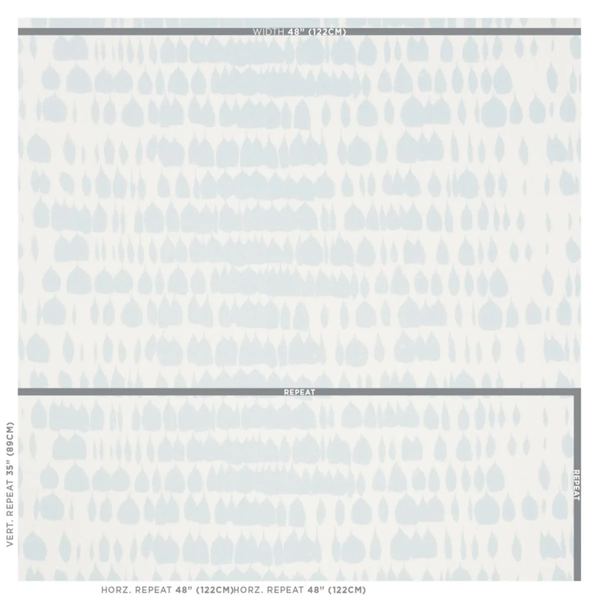 Schumacher 175206 Queen Of Spain Sky fabric swatch