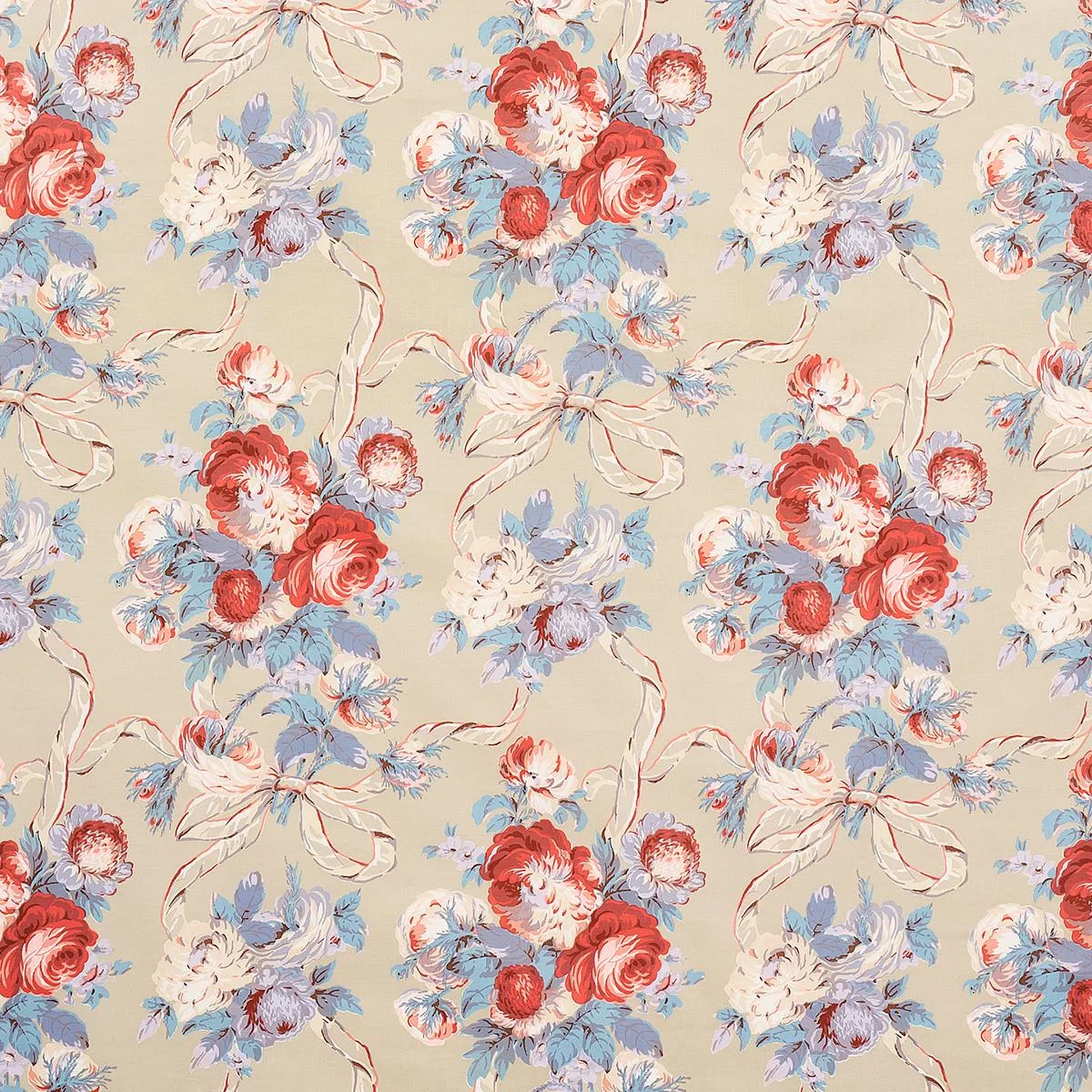 Schumacher 180811 Queenies Floral Chintz Chelsea Garden fabric swatch