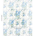 Schumacher 180810 Queenies Floral Chintz Porcelain fabric swatch