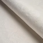 Schumacher 81590 Quilted Scroll Matelassé Ivory fabric swatch