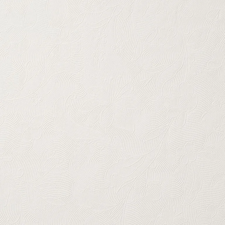 Schumacher 81590 Quilted Scroll Matelassé Ivory fabric swatch