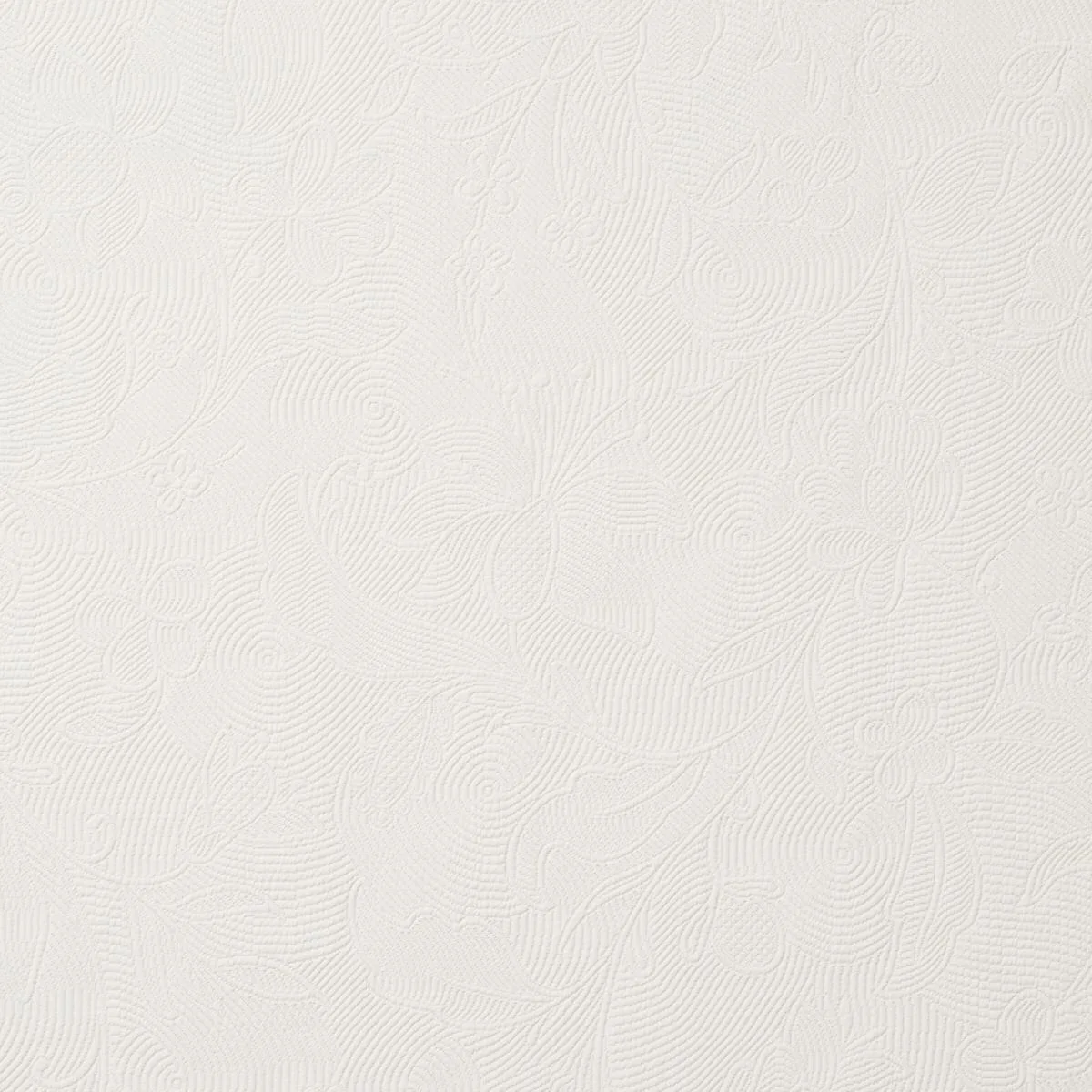 Schumacher 81590 Quilted Scroll Matelassé Ivory fabric swatch