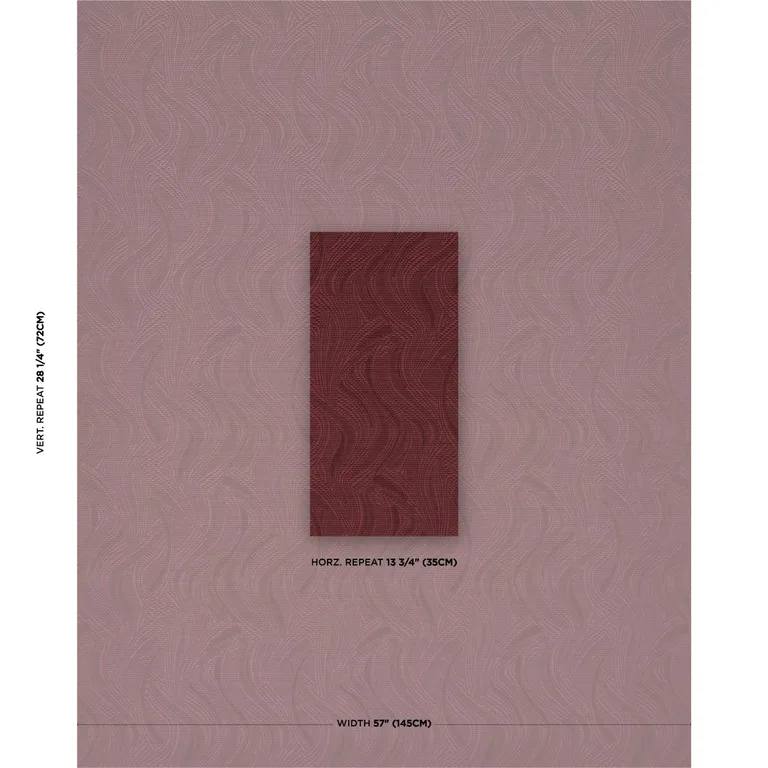 Schumacher 86891 Quilted Waves Indoor/Outdoor Merlot fabric swatch