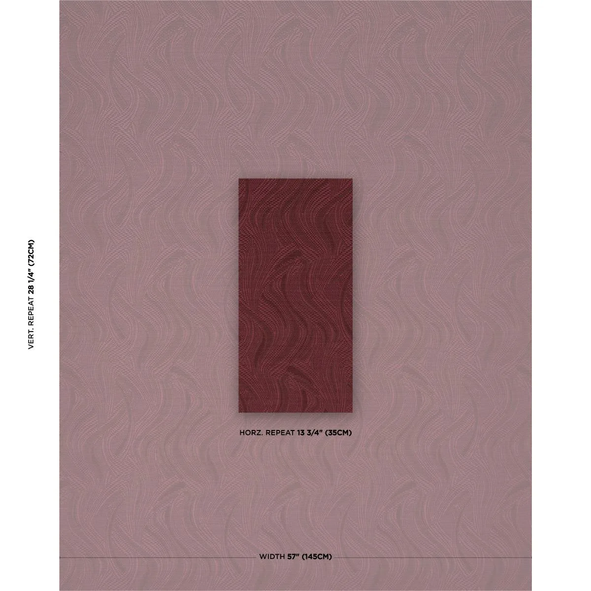 Schumacher 86891 Quilted Waves Indoor/Outdoor Merlot fabric swatch