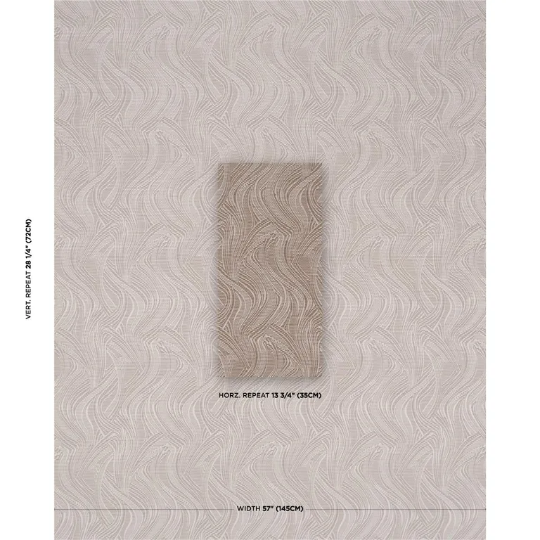 Schumacher 86890 Quilted Waves Indoor/Outdoor Metallic Brown fabric swatch