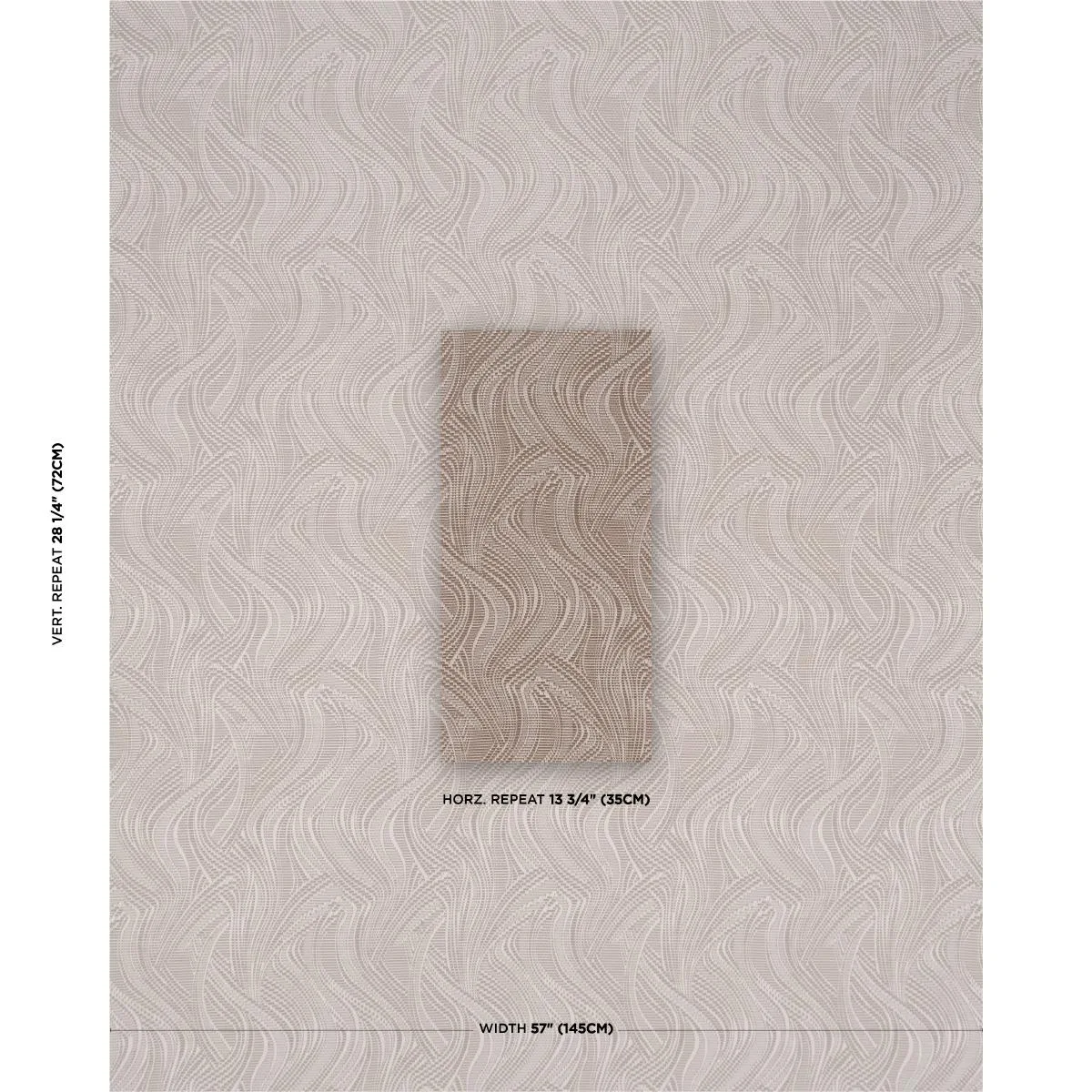 Schumacher 86890 Quilted Waves Indoor/Outdoor Metallic Brown fabric swatch