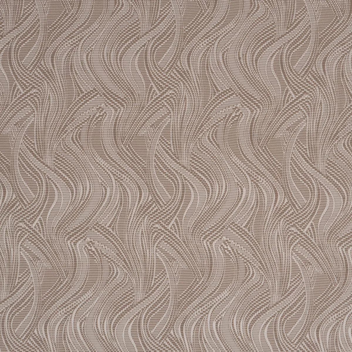 Schumacher 86890 Quilted Waves Indoor/Outdoor Metallic Brown fabric swatch
