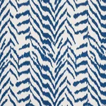 Schumacher 80672 Quincy Embroidery On Linen Navy fabric swatch