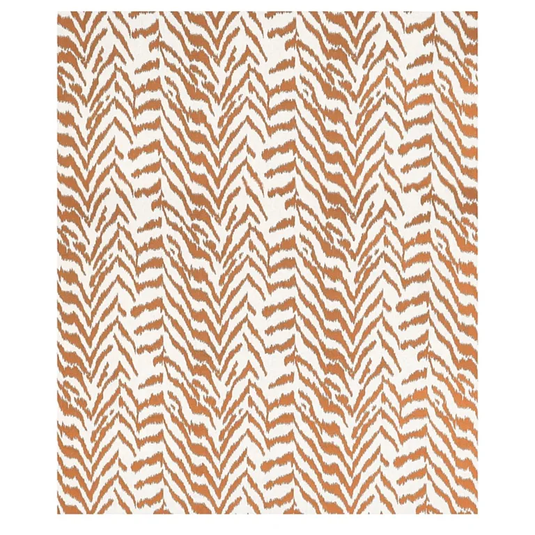 Schumacher 80671 Quincy Embroidery On Linen Toast fabric swatch
