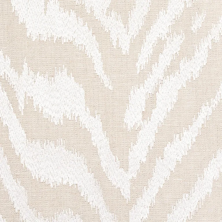 Schumacher 80670 Quincy Embroidery On Linen White fabric swatch