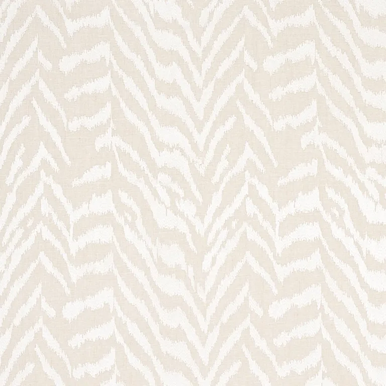 Schumacher 80670 Quincy Embroidery On Linen White fabric swatch