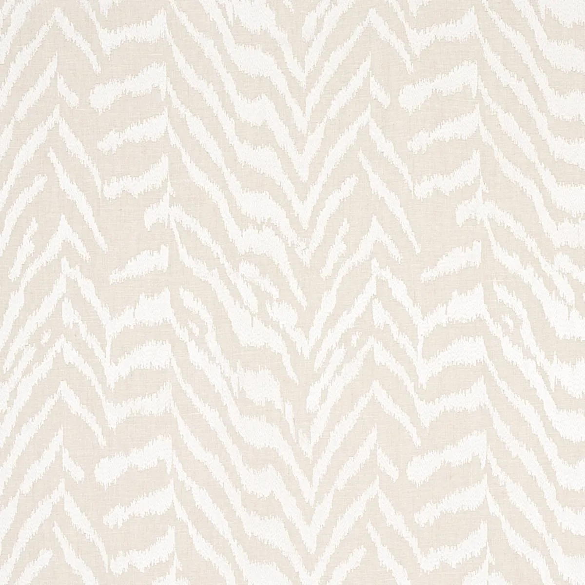 Schumacher 80670 Quincy Embroidery On Linen White fabric swatch