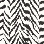 Schumacher 179410 Quincy Hand Print Black fabric swatch