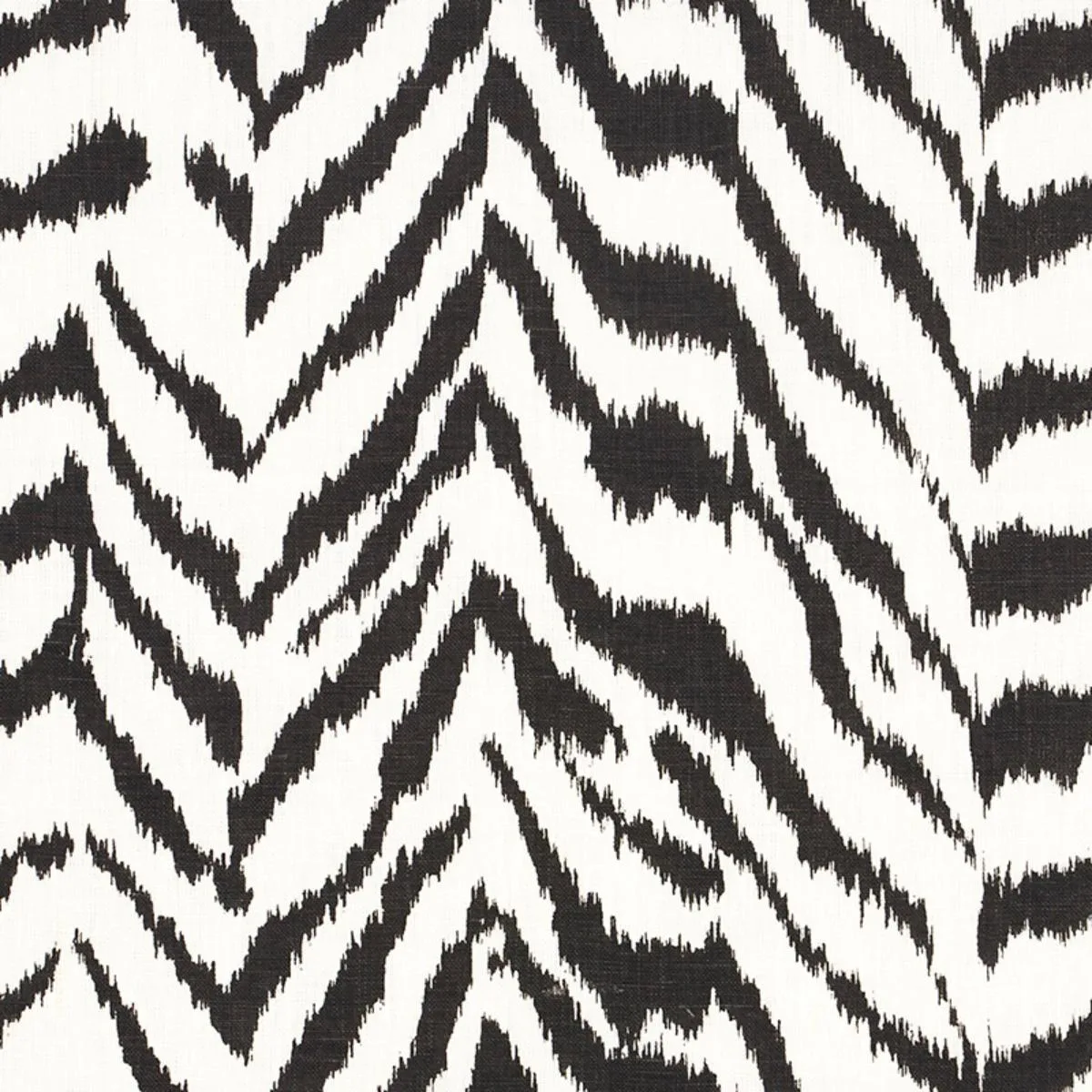 Schumacher 179410 Quincy Hand Print Black fabric swatch