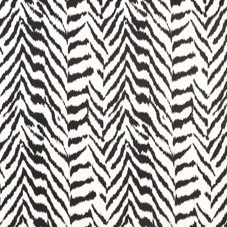 Schumacher 179410 Quincy Hand Print Black fabric swatch