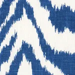 Schumacher 179412 Quincy Hand Print Blue fabric swatch