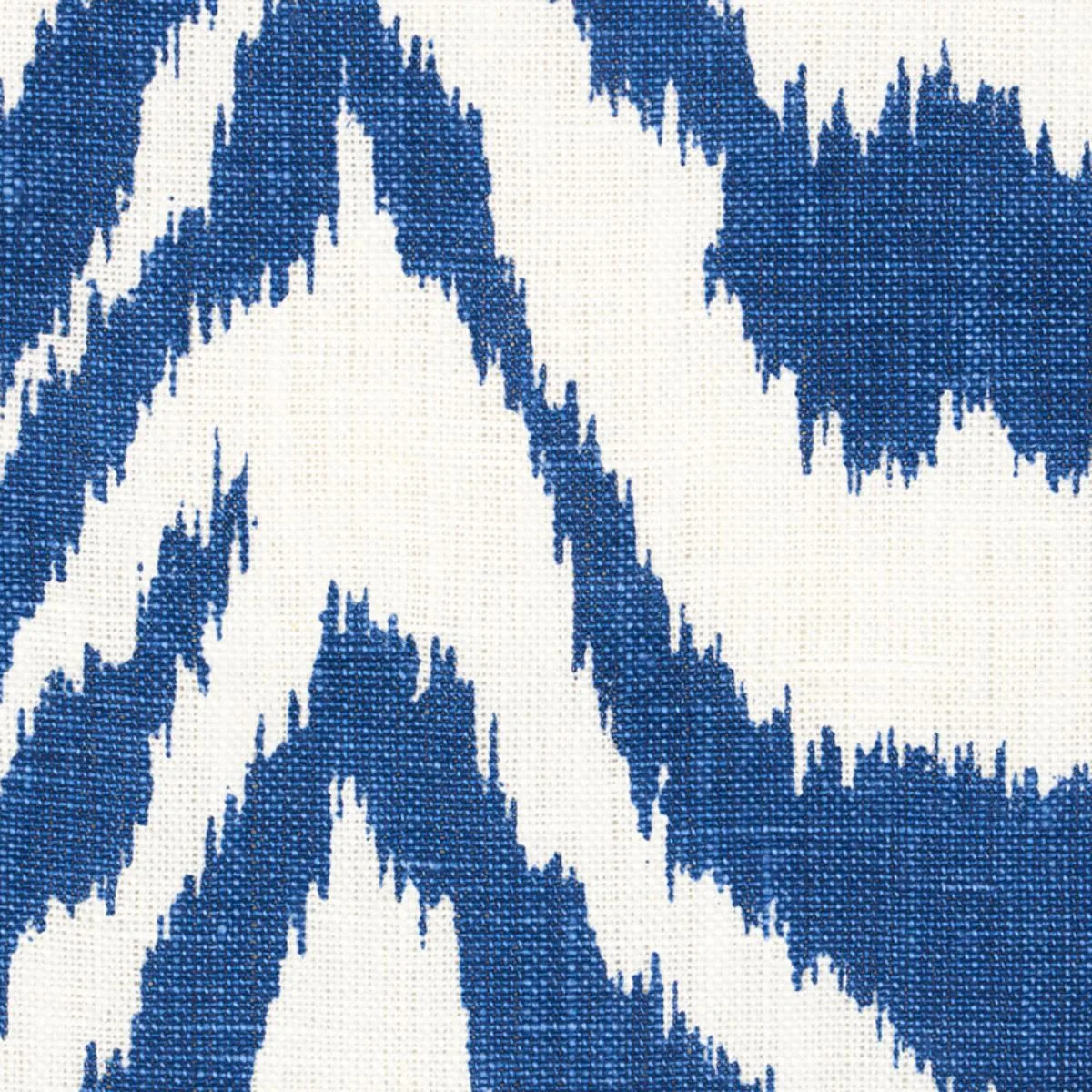 Schumacher 179412 Quincy Hand Print Blue fabric swatch