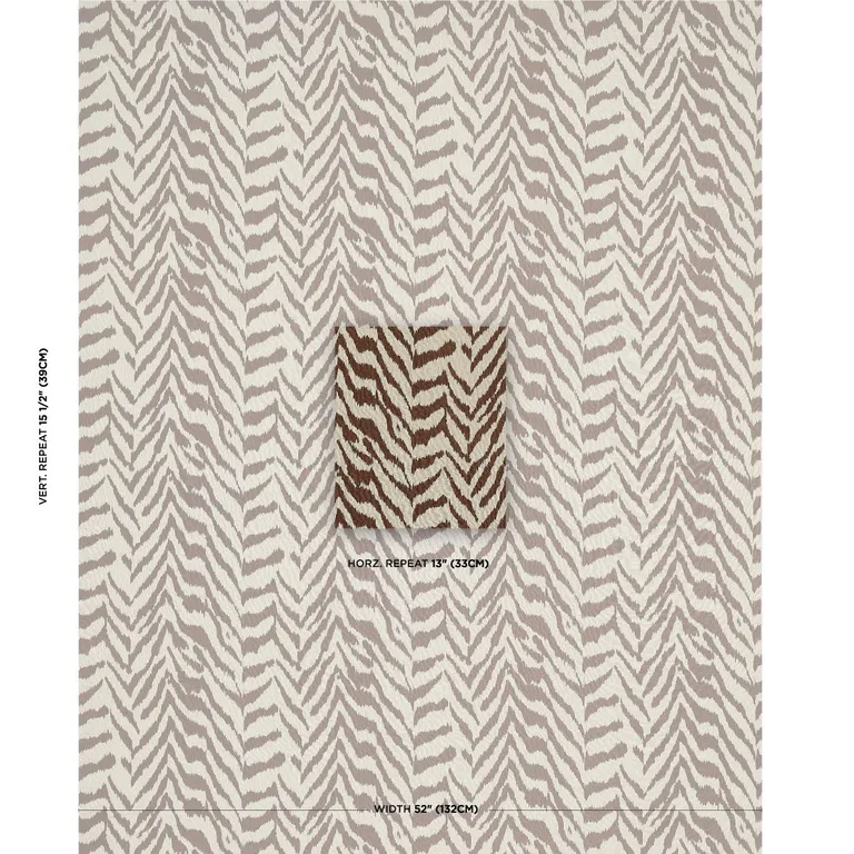 Schumacher 179413 Quincy Hand Print Safari fabric swatch