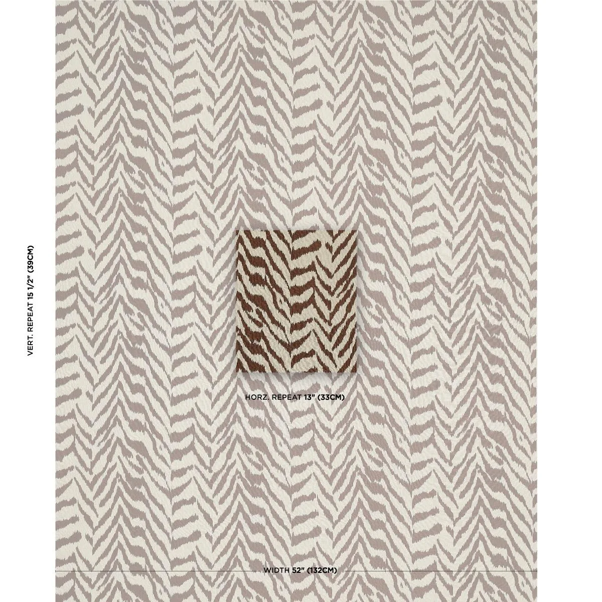 Schumacher 179413 Quincy Hand Print Safari fabric swatch