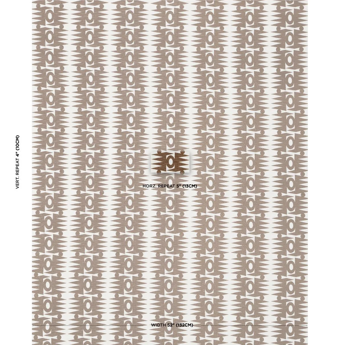 Schumacher 181522 Ra Brown fabric swatch