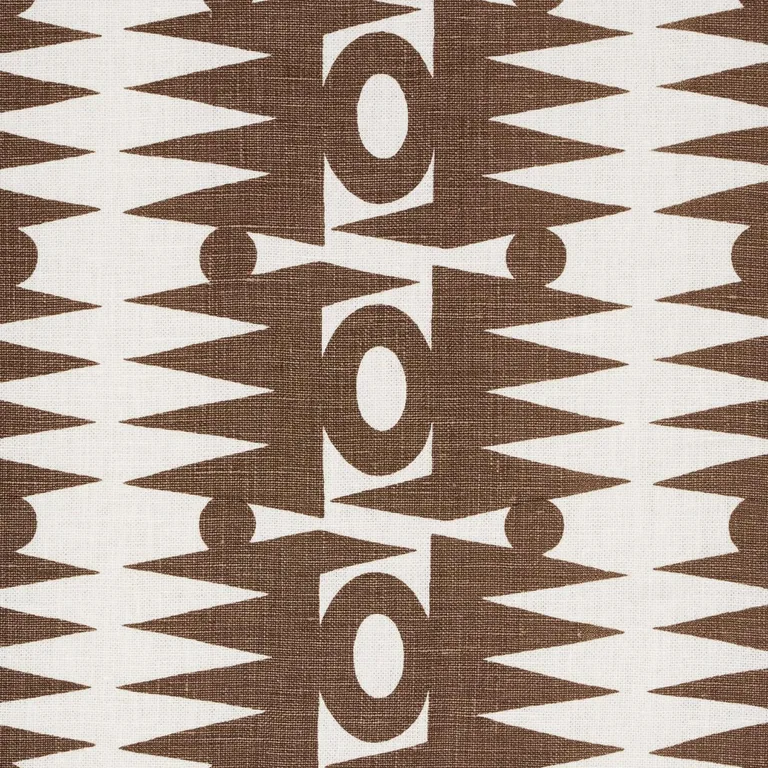 Schumacher 181522 Ra Brown fabric swatch