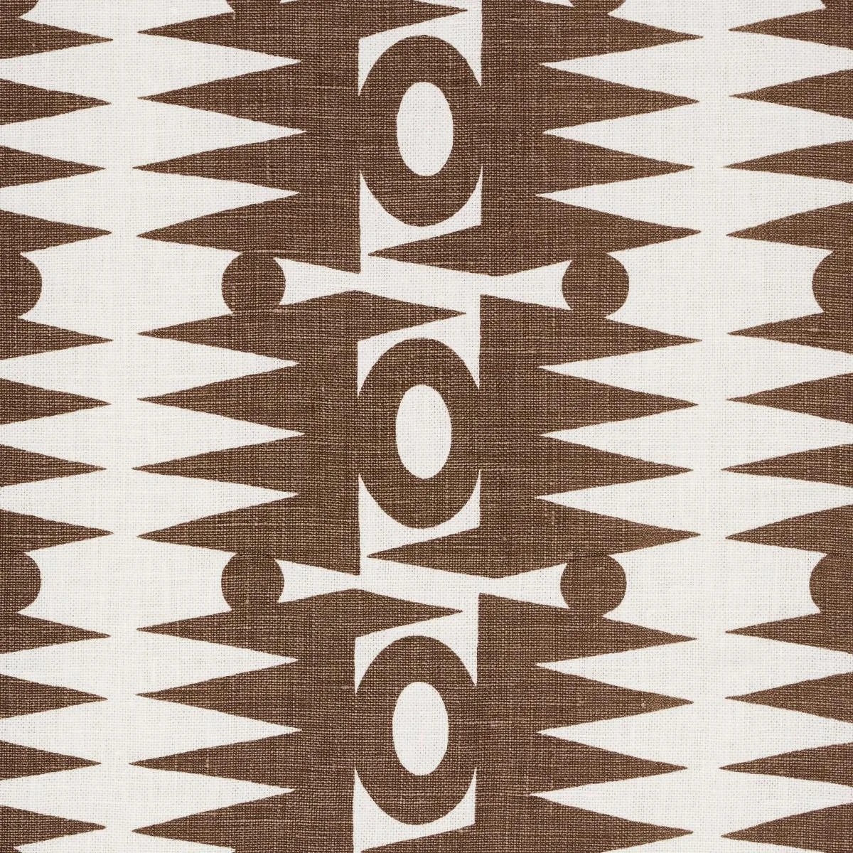 Schumacher 181522 Ra Brown fabric swatch
