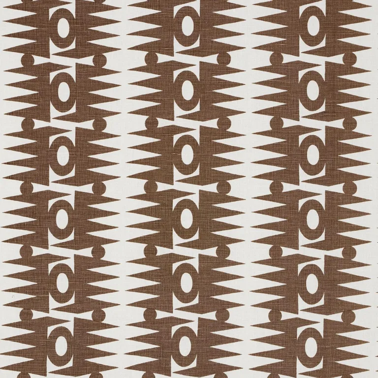 Schumacher 181522 Ra Brown fabric swatch