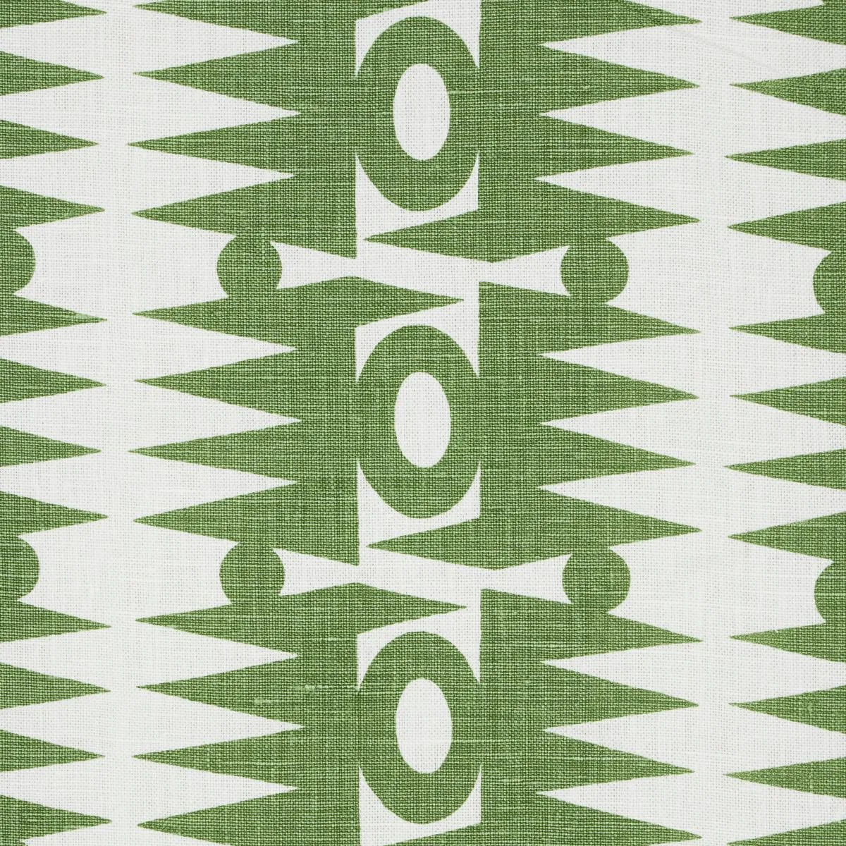 Schumacher 181521 Ra Green fabric swatch