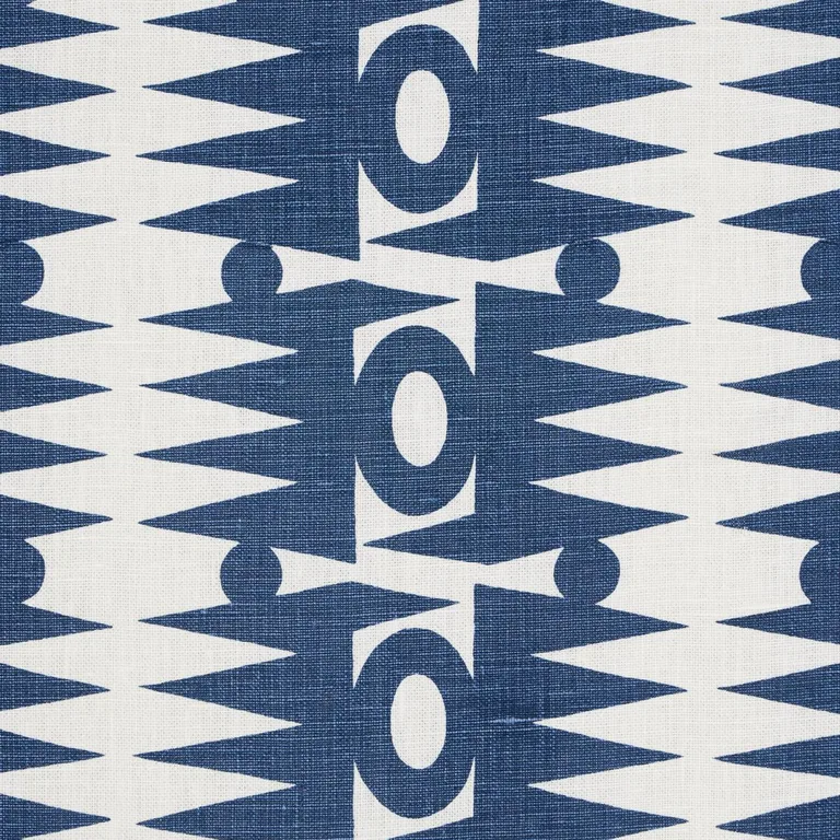 Schumacher 181520 Ra Navy fabric swatch