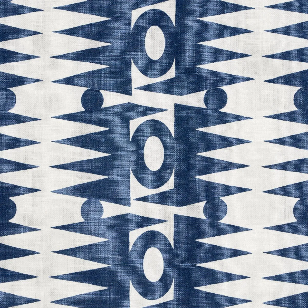 Schumacher 181520 Ra Navy fabric swatch
