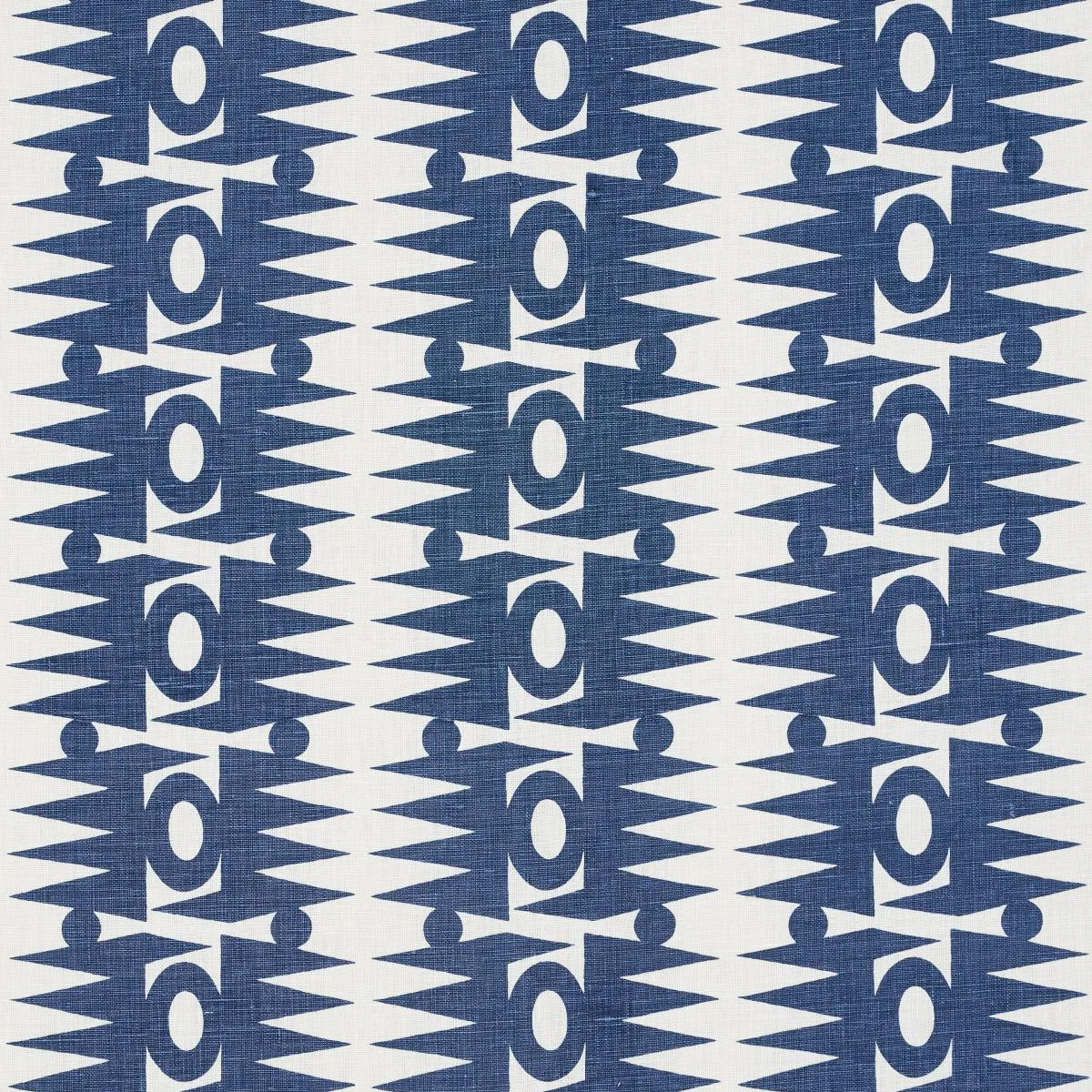 Schumacher 181520 Ra Navy fabric swatch