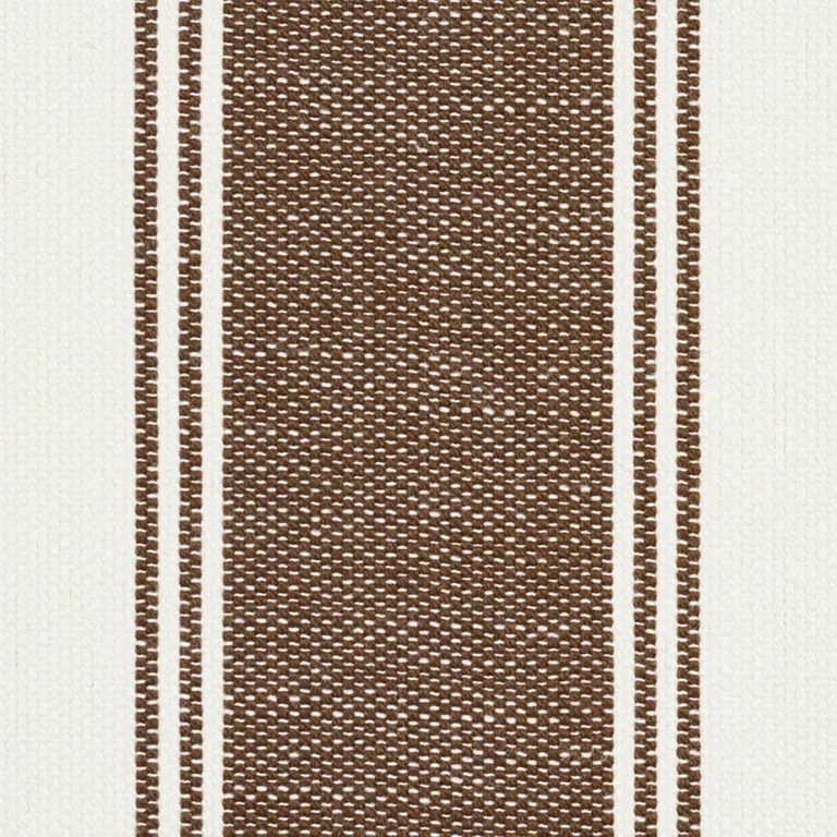 Schumacher 75822 Rafe Stripe Berber Brown fabric swatch