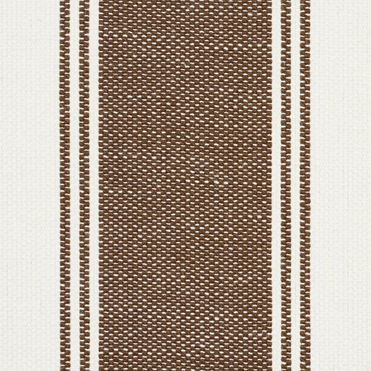 Schumacher 75822 Rafe Stripe Berber Brown fabric swatch