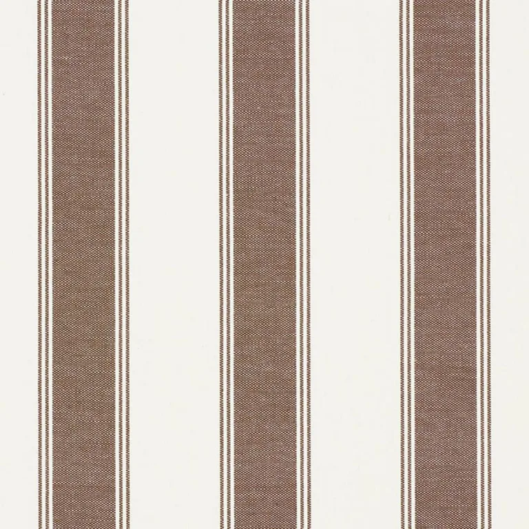 Schumacher 75822 Rafe Stripe Berber Brown fabric swatch