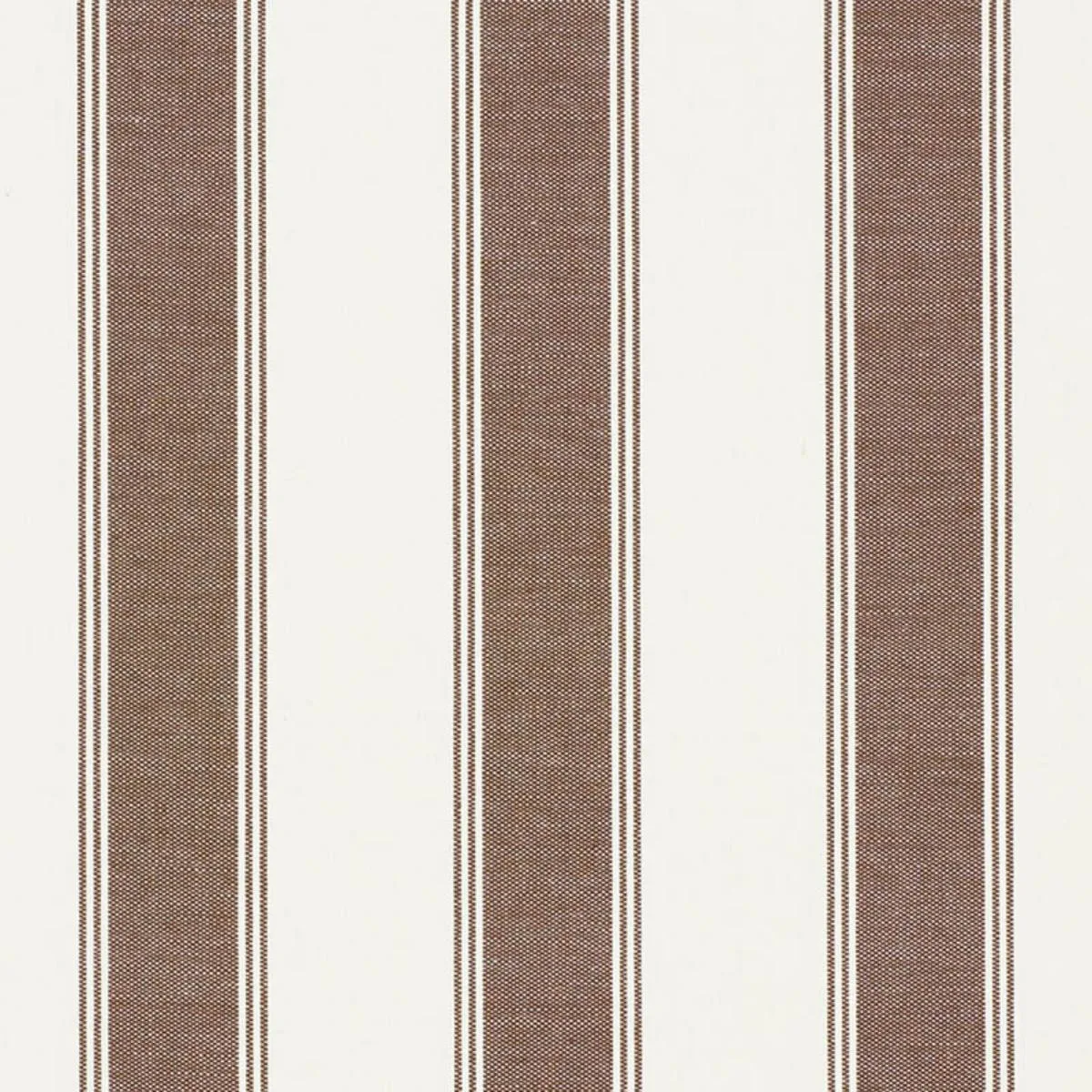 Schumacher 75822 Rafe Stripe Berber Brown fabric swatch