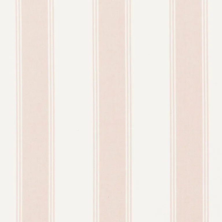 Schumacher 75820 Rafe Stripe Quiet Pink fabric swatch
