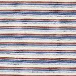 Schumacher 82100 Rag Rug Handwoven Stripe Indigo & Mocha fabric swatch