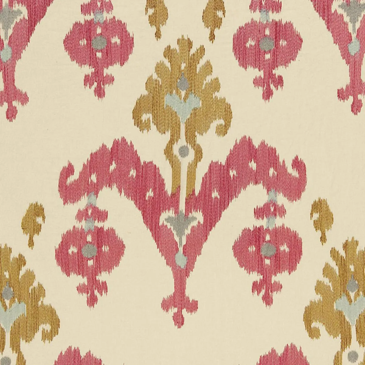 Schumacher 65810 Raja Embroidery Caravan fabric swatch