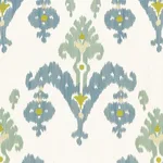 Schumacher 65811 Raja Embroidery Sky fabric swatch